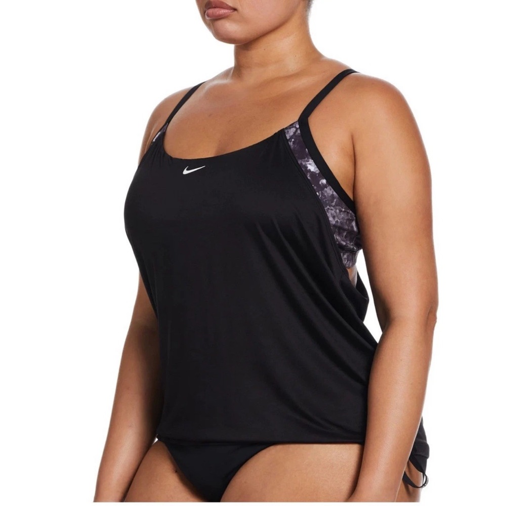Nike Women's Swim Floral Layered Tankini Top. Size XXL. MSRP $72
